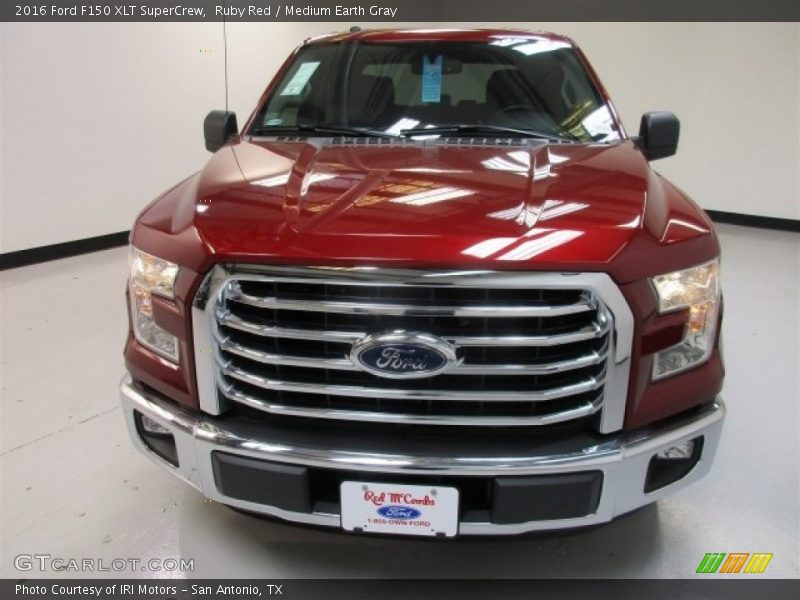 Ruby Red / Medium Earth Gray 2016 Ford F150 XLT SuperCrew