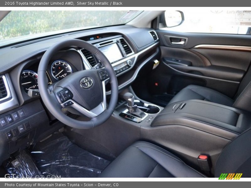 Silver Sky Metallic / Black 2016 Toyota Highlander Limited AWD