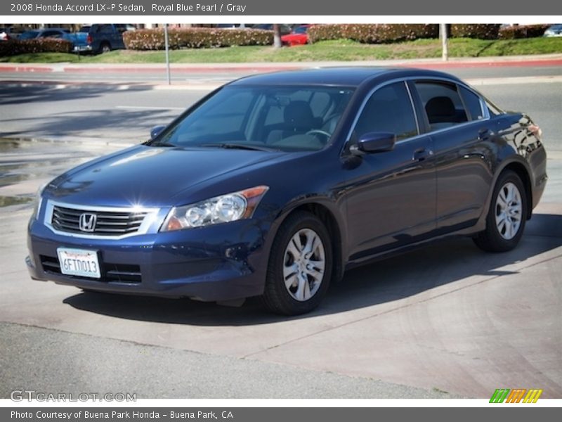 Royal Blue Pearl / Gray 2008 Honda Accord LX-P Sedan