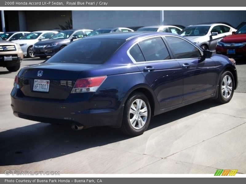 Royal Blue Pearl / Gray 2008 Honda Accord LX-P Sedan