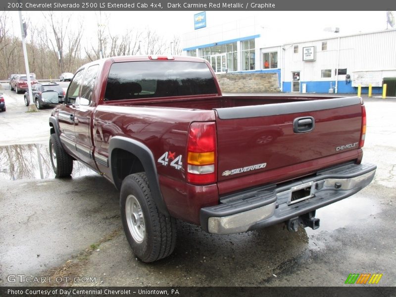 Dark Carmine Red Metallic / Graphite 2002 Chevrolet Silverado 2500 LS Extended Cab 4x4