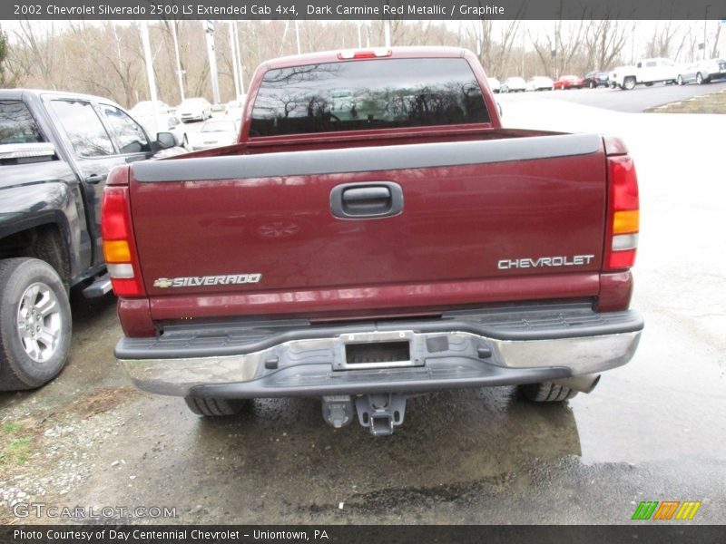 Dark Carmine Red Metallic / Graphite 2002 Chevrolet Silverado 2500 LS Extended Cab 4x4