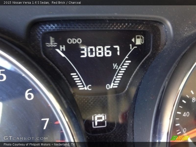 Red Brick / Charcoal 2015 Nissan Versa 1.6 S Sedan