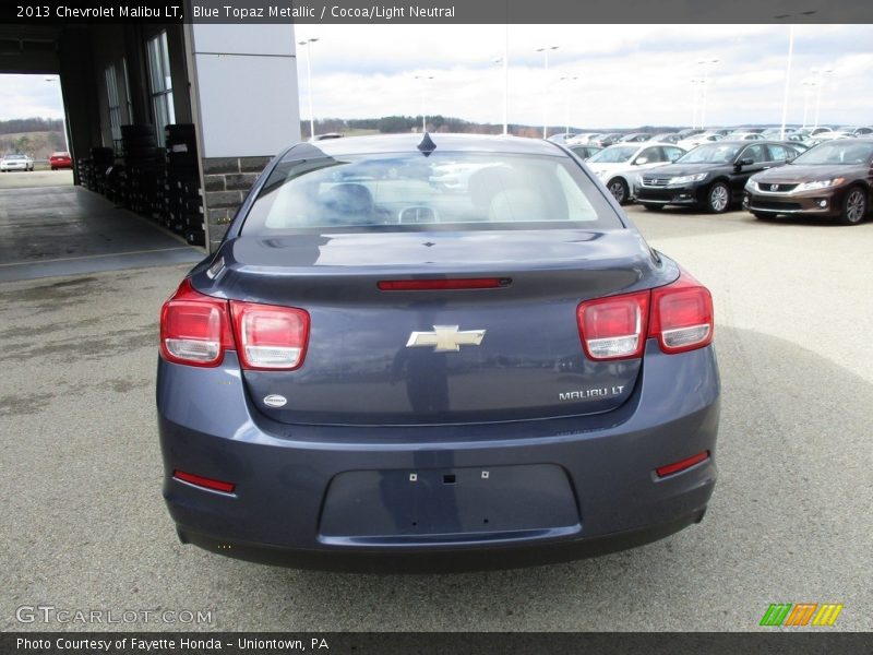 Blue Topaz Metallic / Cocoa/Light Neutral 2013 Chevrolet Malibu LT