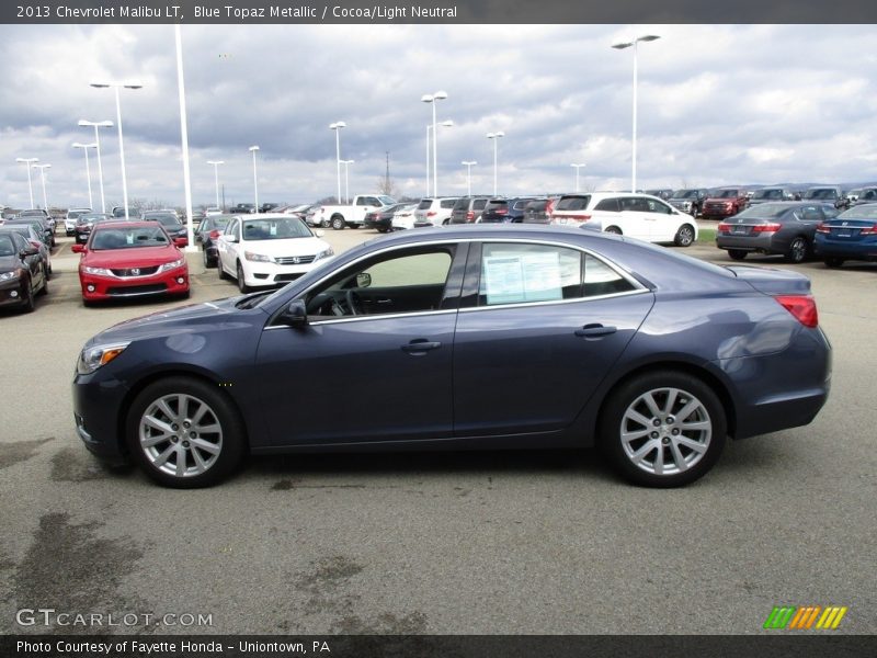 Blue Topaz Metallic / Cocoa/Light Neutral 2013 Chevrolet Malibu LT