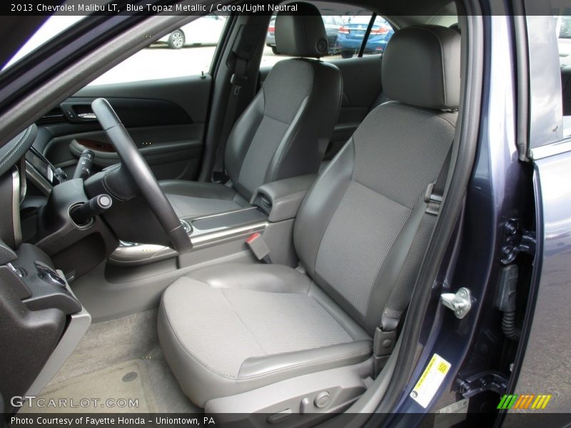 Blue Topaz Metallic / Cocoa/Light Neutral 2013 Chevrolet Malibu LT