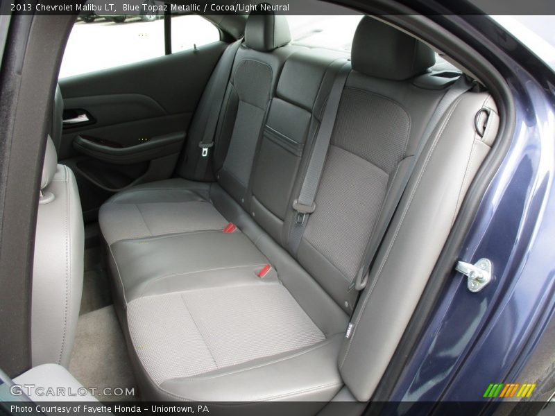 Blue Topaz Metallic / Cocoa/Light Neutral 2013 Chevrolet Malibu LT