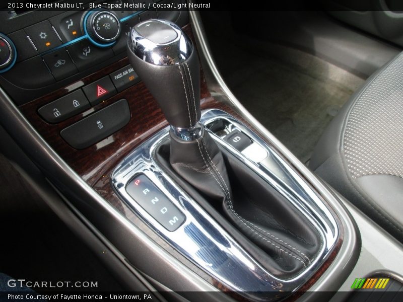 Blue Topaz Metallic / Cocoa/Light Neutral 2013 Chevrolet Malibu LT