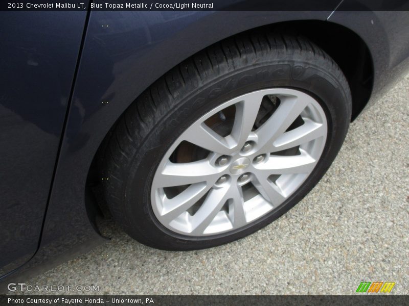 Blue Topaz Metallic / Cocoa/Light Neutral 2013 Chevrolet Malibu LT