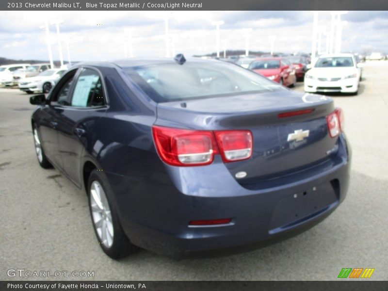 Blue Topaz Metallic / Cocoa/Light Neutral 2013 Chevrolet Malibu LT