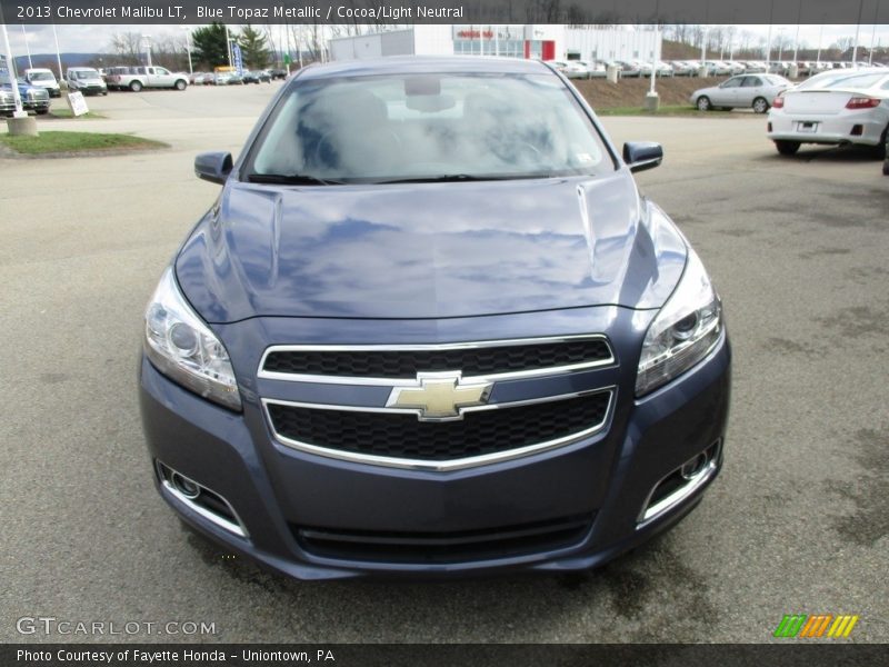 Blue Topaz Metallic / Cocoa/Light Neutral 2013 Chevrolet Malibu LT