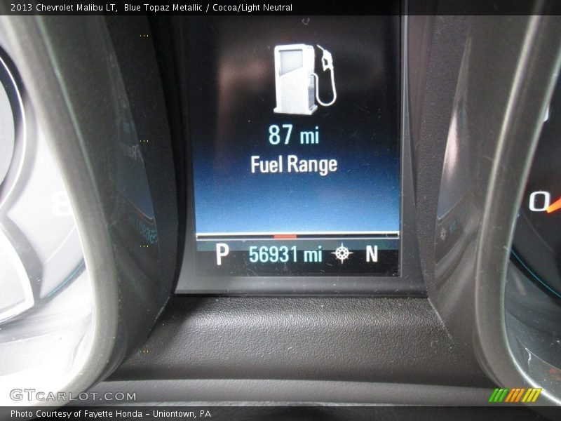 Blue Topaz Metallic / Cocoa/Light Neutral 2013 Chevrolet Malibu LT