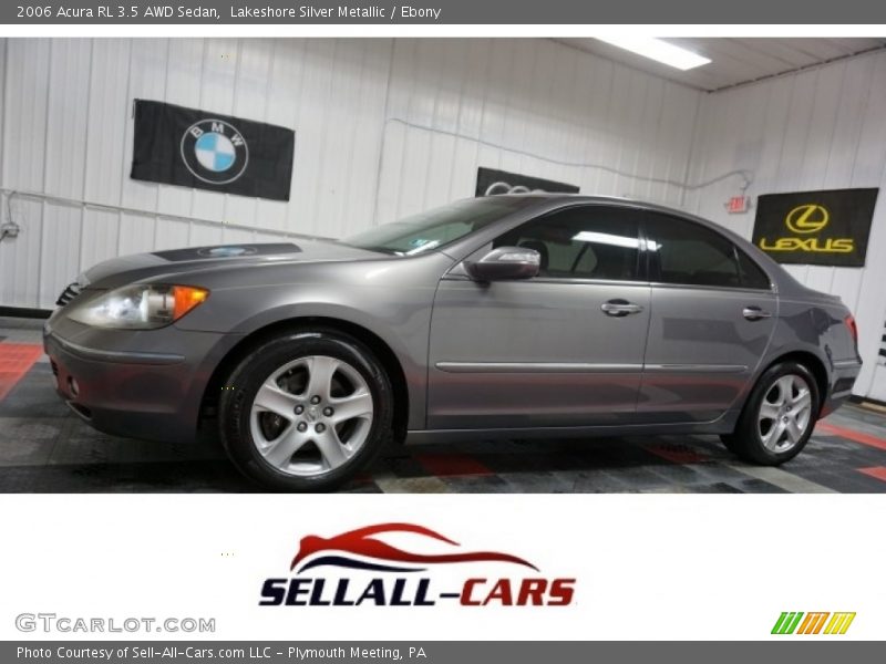 Lakeshore Silver Metallic / Ebony 2006 Acura RL 3.5 AWD Sedan