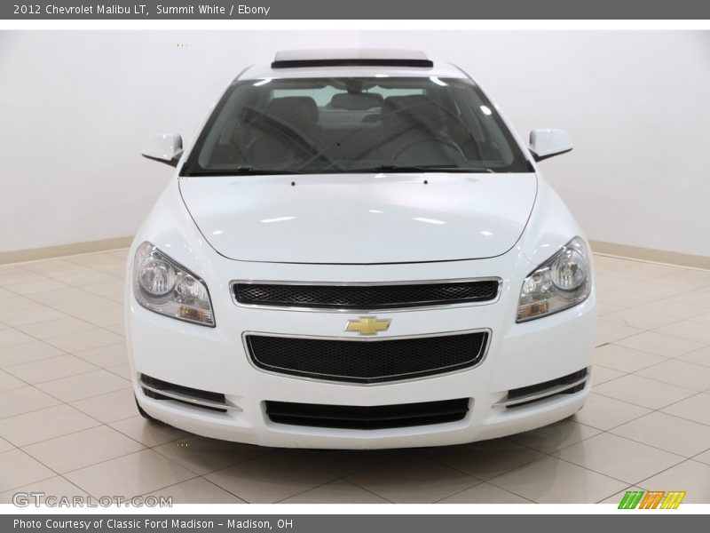 Summit White / Ebony 2012 Chevrolet Malibu LT