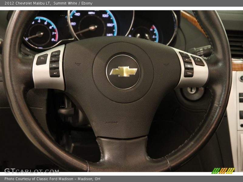 Summit White / Ebony 2012 Chevrolet Malibu LT