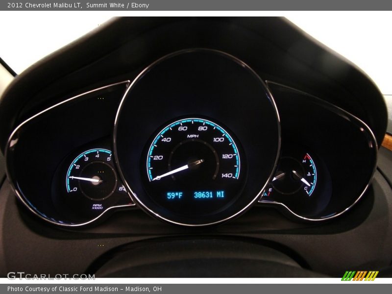 Summit White / Ebony 2012 Chevrolet Malibu LT