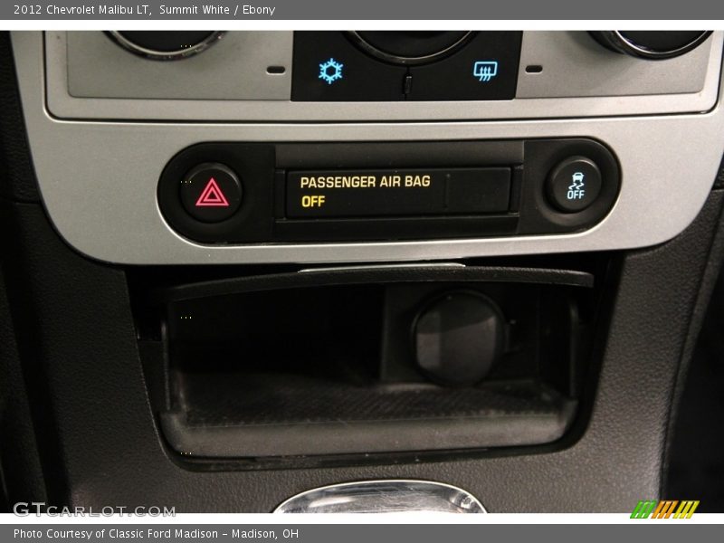 Summit White / Ebony 2012 Chevrolet Malibu LT