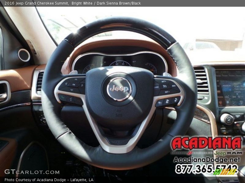 Bright White / Dark Sienna Brown/Black 2016 Jeep Grand Cherokee Summit