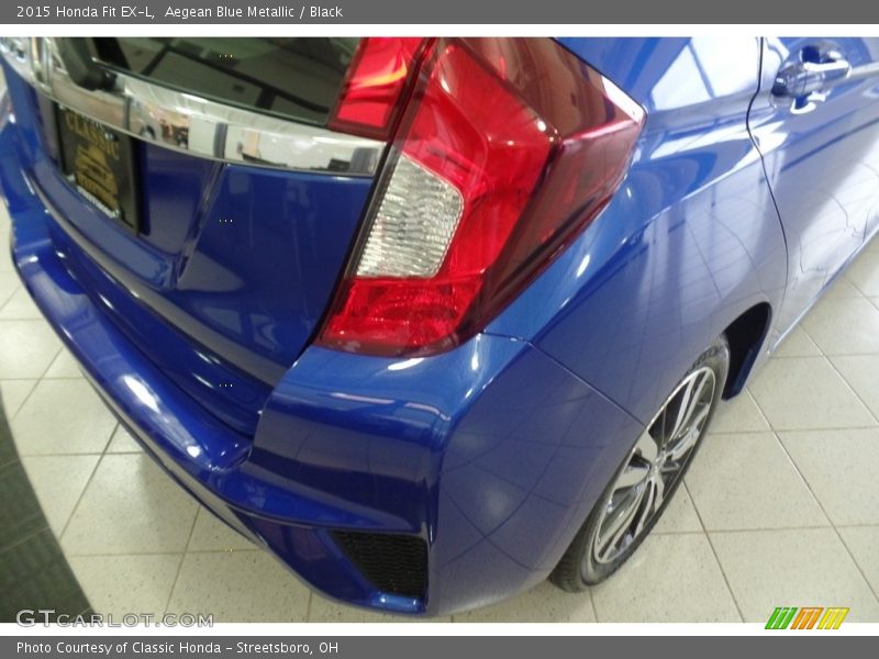 Aegean Blue Metallic / Black 2015 Honda Fit EX-L