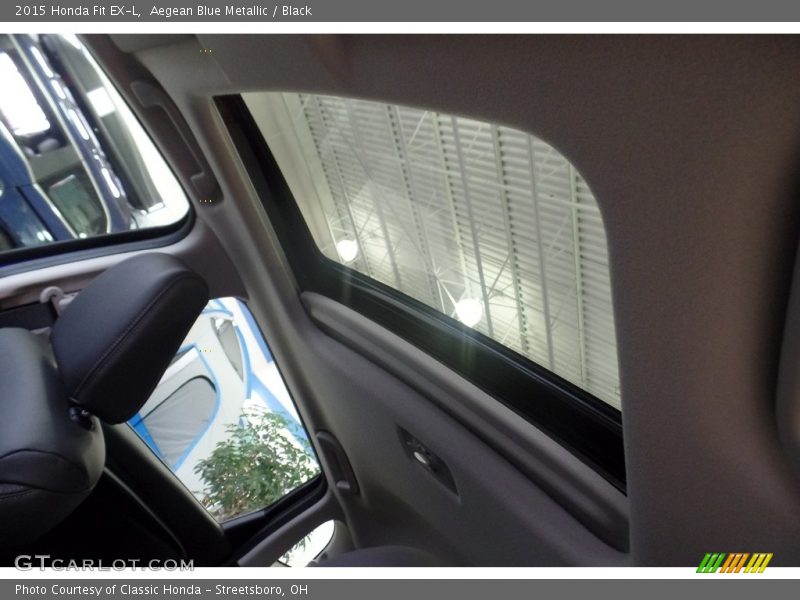 Aegean Blue Metallic / Black 2015 Honda Fit EX-L