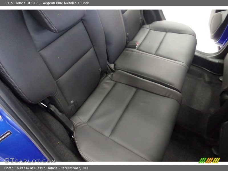 Aegean Blue Metallic / Black 2015 Honda Fit EX-L