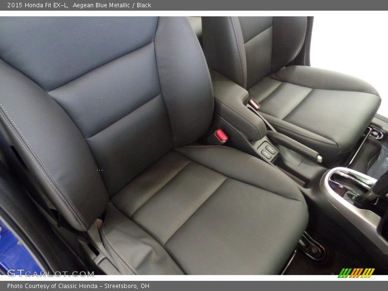 Aegean Blue Metallic / Black 2015 Honda Fit EX-L