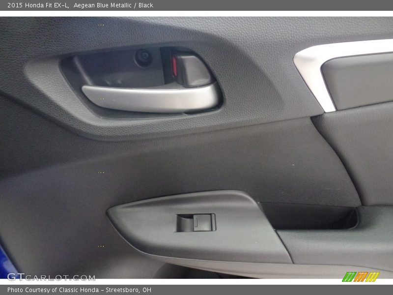 Aegean Blue Metallic / Black 2015 Honda Fit EX-L