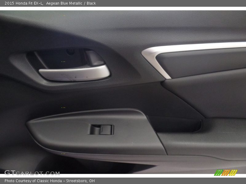 Aegean Blue Metallic / Black 2015 Honda Fit EX-L