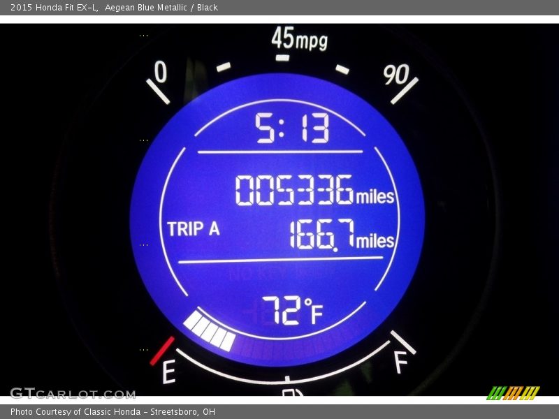 Aegean Blue Metallic / Black 2015 Honda Fit EX-L