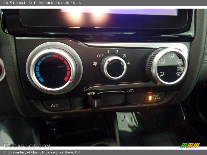 Aegean Blue Metallic / Black 2015 Honda Fit EX-L