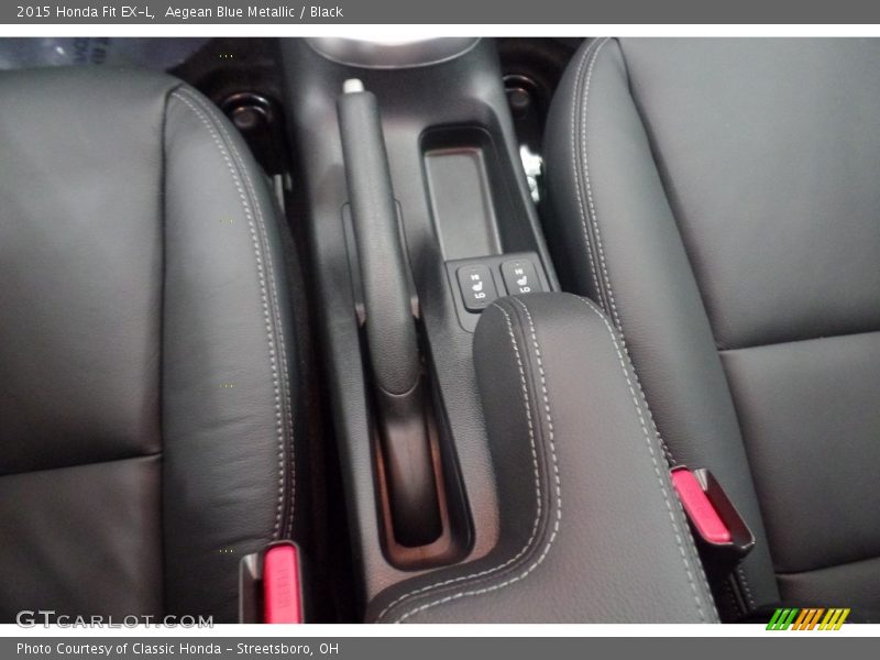 Aegean Blue Metallic / Black 2015 Honda Fit EX-L