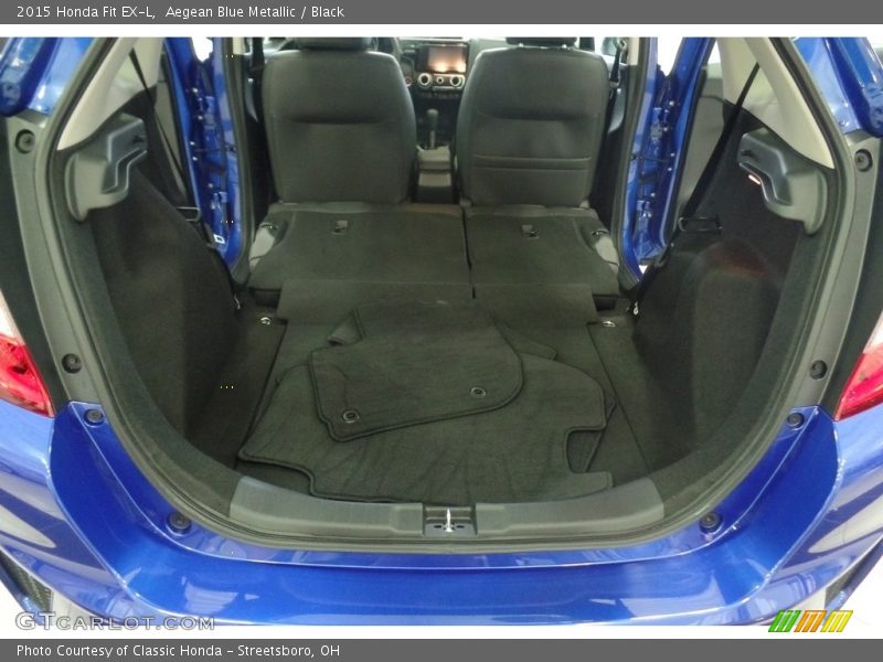 Aegean Blue Metallic / Black 2015 Honda Fit EX-L