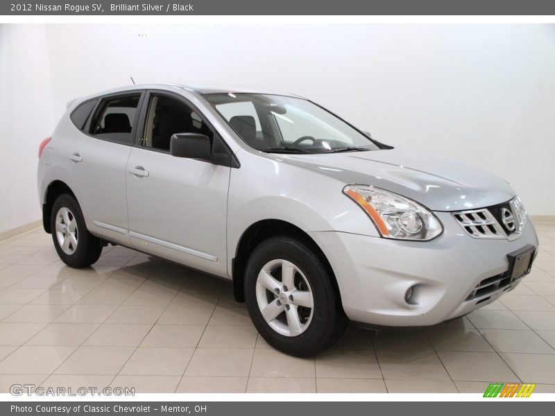 Brilliant Silver / Black 2012 Nissan Rogue SV