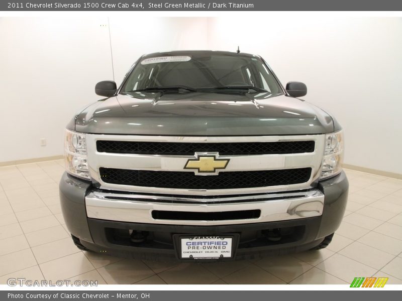 Steel Green Metallic / Dark Titanium 2011 Chevrolet Silverado 1500 Crew Cab 4x4