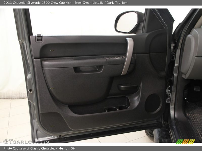 Steel Green Metallic / Dark Titanium 2011 Chevrolet Silverado 1500 Crew Cab 4x4