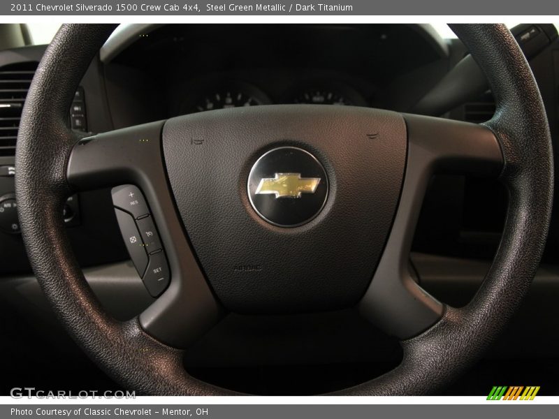 Steel Green Metallic / Dark Titanium 2011 Chevrolet Silverado 1500 Crew Cab 4x4