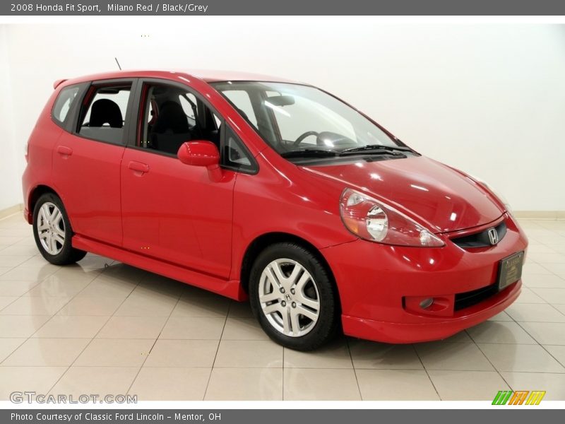 Milano Red / Black/Grey 2008 Honda Fit Sport