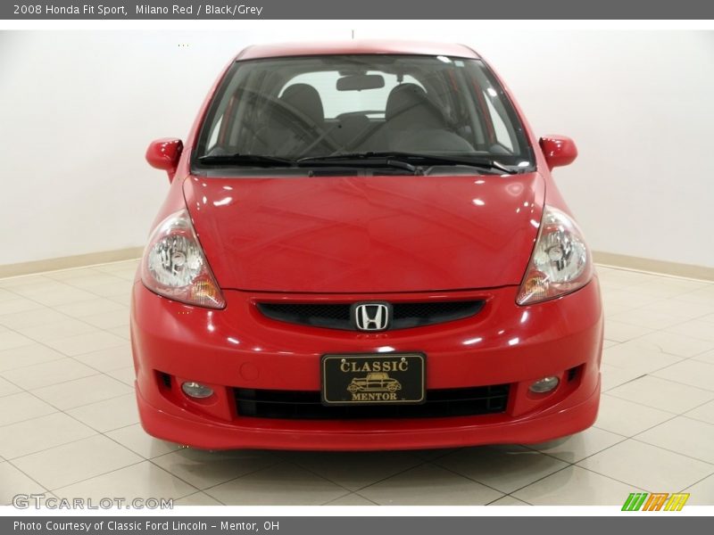 Milano Red / Black/Grey 2008 Honda Fit Sport