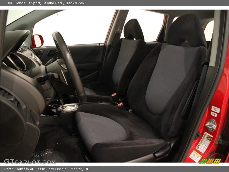 Milano Red / Black/Grey 2008 Honda Fit Sport