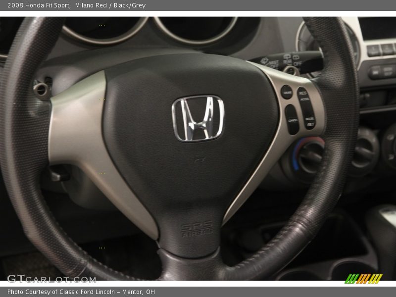 Milano Red / Black/Grey 2008 Honda Fit Sport