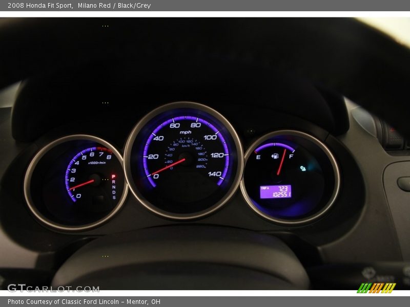 Milano Red / Black/Grey 2008 Honda Fit Sport