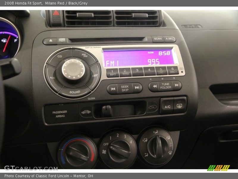 Milano Red / Black/Grey 2008 Honda Fit Sport