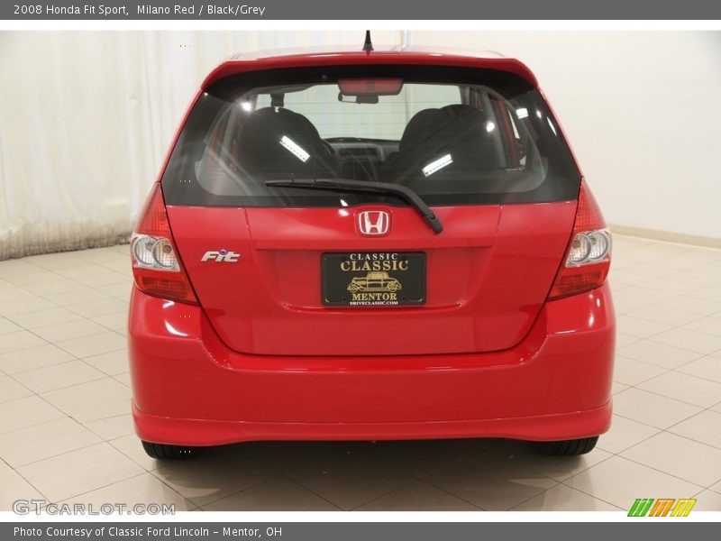 Milano Red / Black/Grey 2008 Honda Fit Sport