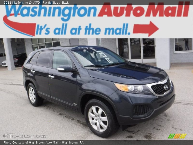 Pacific Blue / Black 2012 Kia Sorento LX AWD