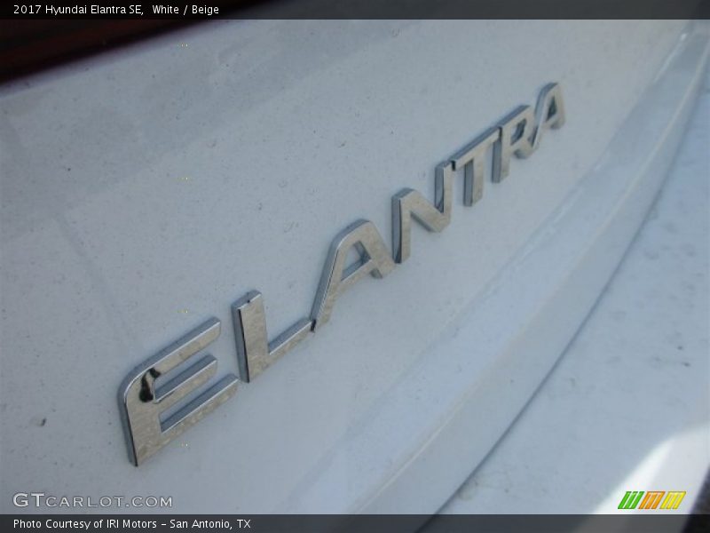 White / Beige 2017 Hyundai Elantra SE