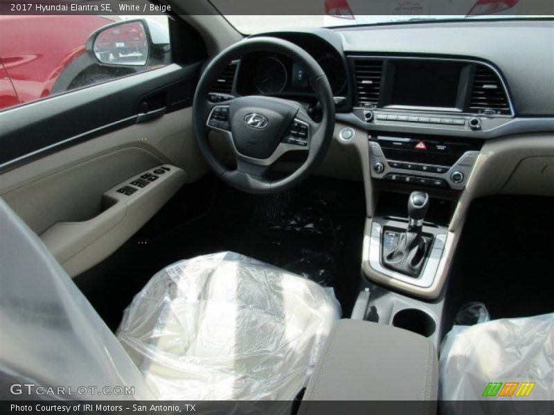 White / Beige 2017 Hyundai Elantra SE