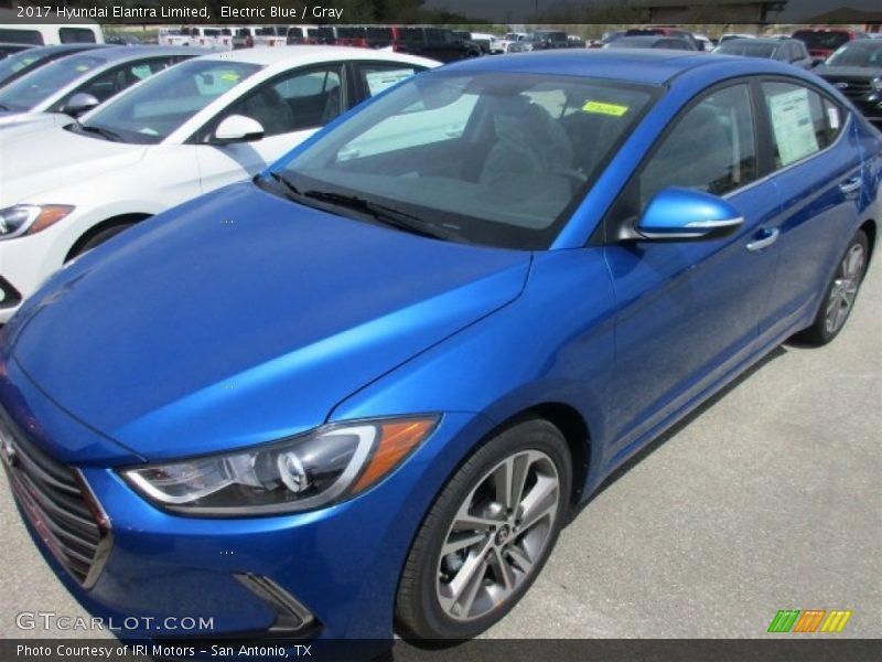 Electric Blue / Gray 2017 Hyundai Elantra Limited