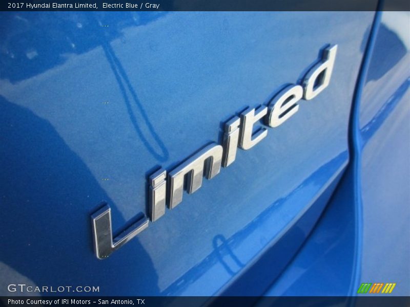 Electric Blue / Gray 2017 Hyundai Elantra Limited
