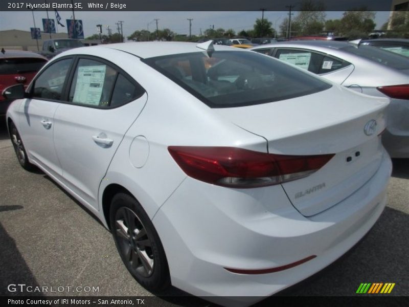 White / Beige 2017 Hyundai Elantra SE