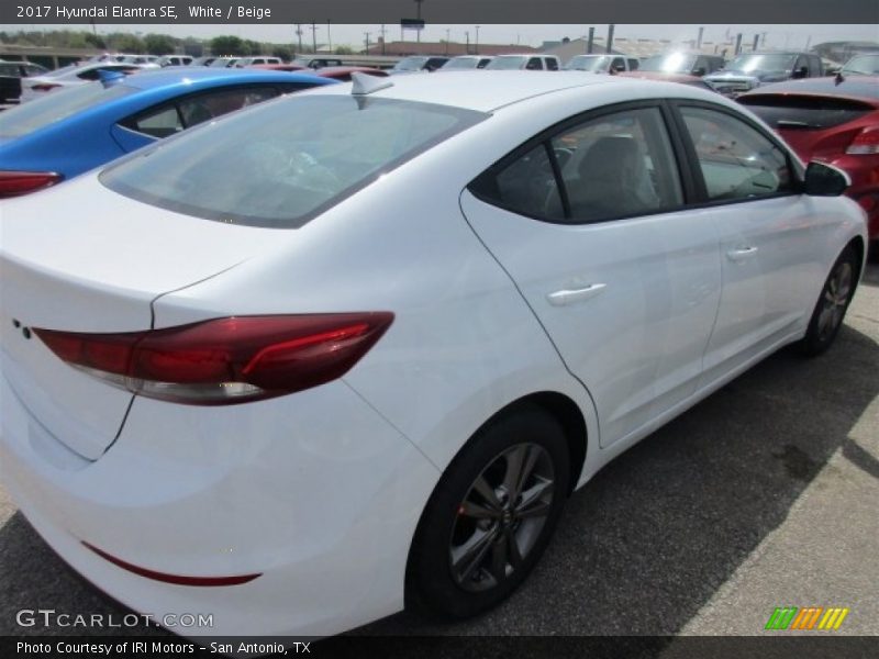 White / Beige 2017 Hyundai Elantra SE
